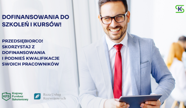 Wybierając nasze kursy lub szkolenia możesz skorzystać z dofinansowania z Krajowego Funduszu Szkoleniowego!