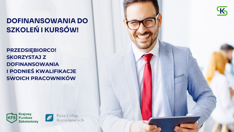 Wybierając nasze kursy lub szkolenia możesz skorzystać z dofinansowania z Krajowego Funduszu Szkoleniowego!